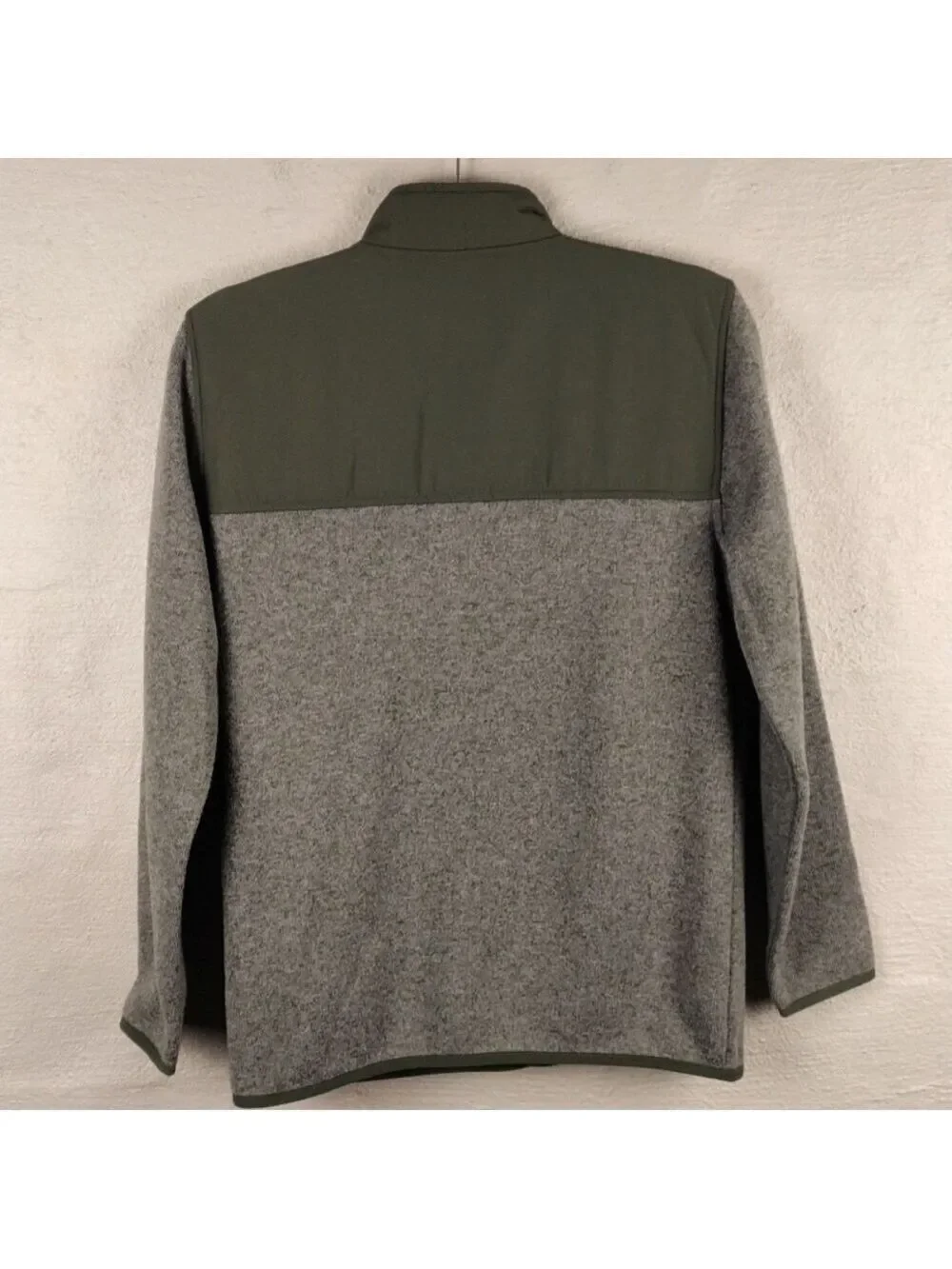 Children's Place Olive Geen Fleece Knit Round Collar Long Sleeve Zip Up Jacket